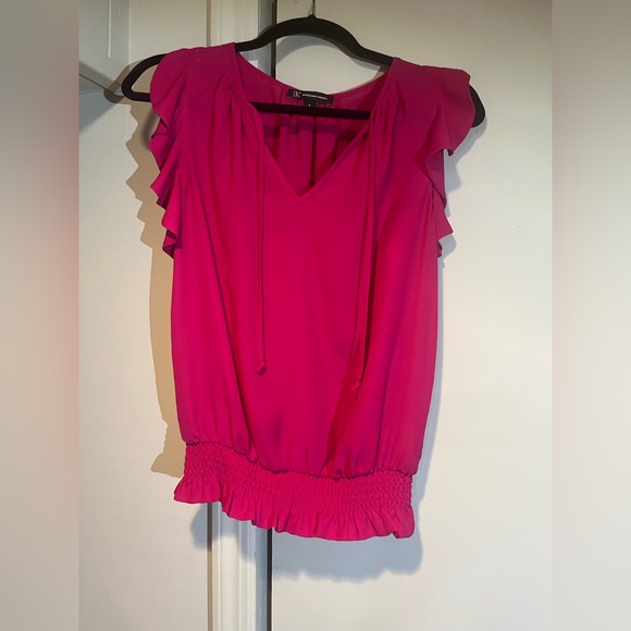 INC Pink Flutter Sleeve Women's Top - Picture 1 of 4